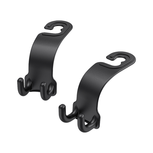 POTAUTO Car Seat Headrest Hook 2 Pack Hanger Storage Organizer Universal for Handbag Purse Coat fit Universal Vehicle Car S Type Black