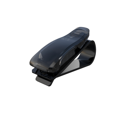 Potauto 1 Pc Car Sunglass Holder Eyeglasses Storage Fastener Sun Visor Clip-on Glass Case for All Cars, SUVs, Trucks (Universal Black)