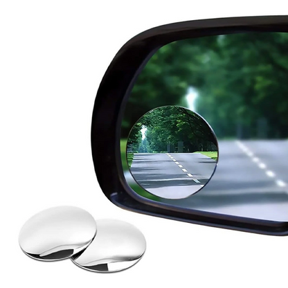 Potauto Blind Spot Mirror, 360° Angle Rear View Parking Convex Mirror, Frameless Car Mirror with 3M Original adhesive compatible for all Vehicles (Round 2-Pcs)