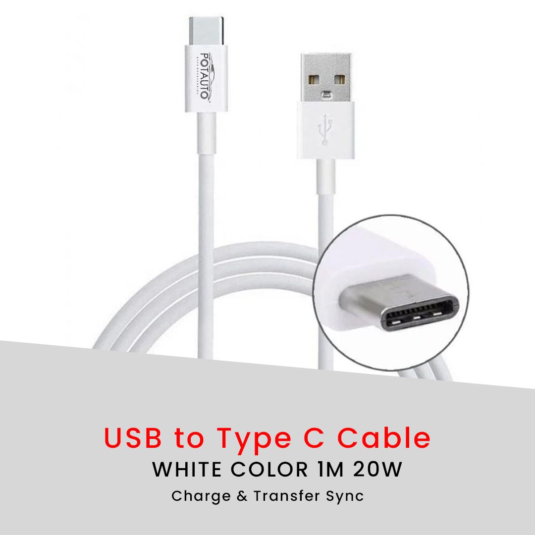 Potauto charging cable USB to Type C Cable
