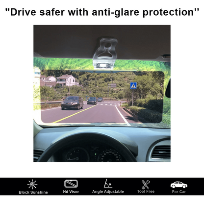 Potauto Sun Visor Panel | Anti-Glare Car Sunshade for UV Protection & Clear Vision | Universal Fit for Cars, SUVs & Trucks