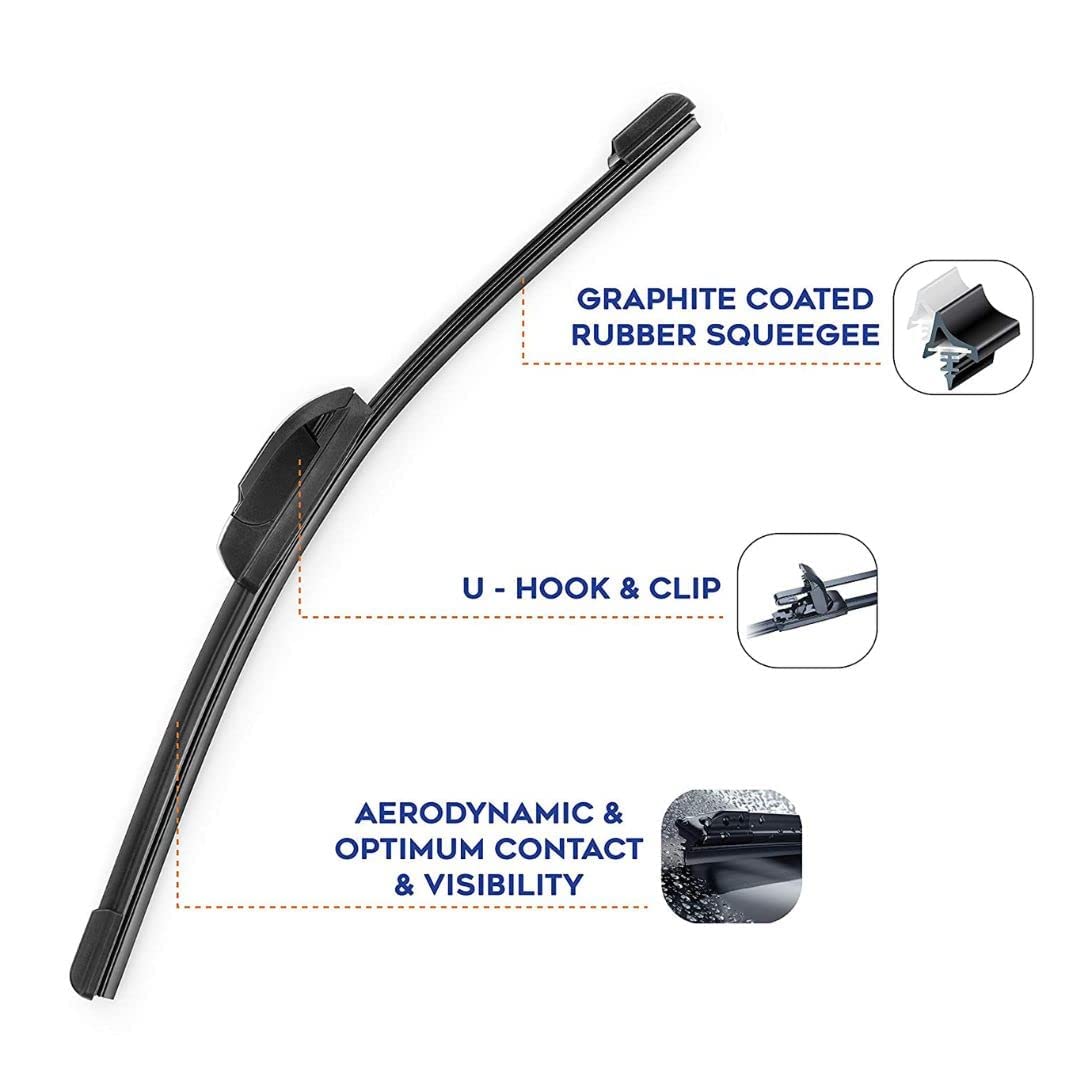 Potauto Aerodynamic Front Wiper (Single) | Flat Blade Performance Wiper Blades - VTL WORLD