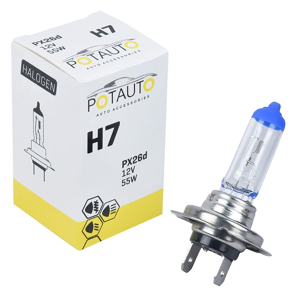 Potauto H7 12V Halogen Headlight Bulb - VTL WORLD