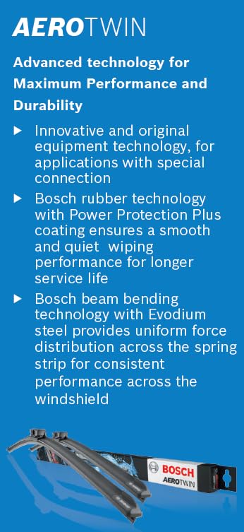 Bosch AeroTwin Front Wiper Blade only for Premium Cars compatible for Audi, BMW, Mercedes, Porsche, Jaguar, Volvo and more - VTL WORLD