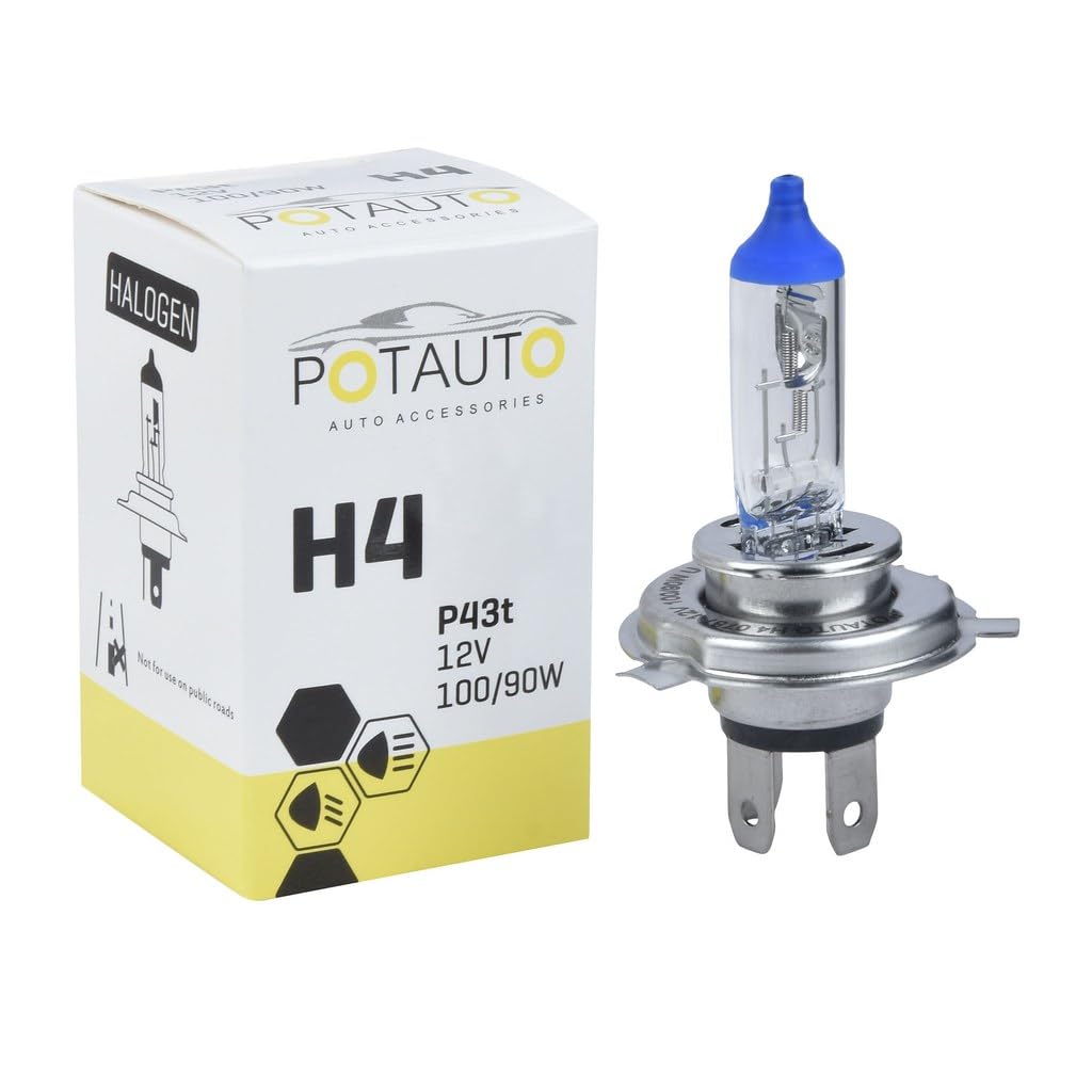 Potauto H4 12V Halogen Headlight Bulb - VTL WORLD