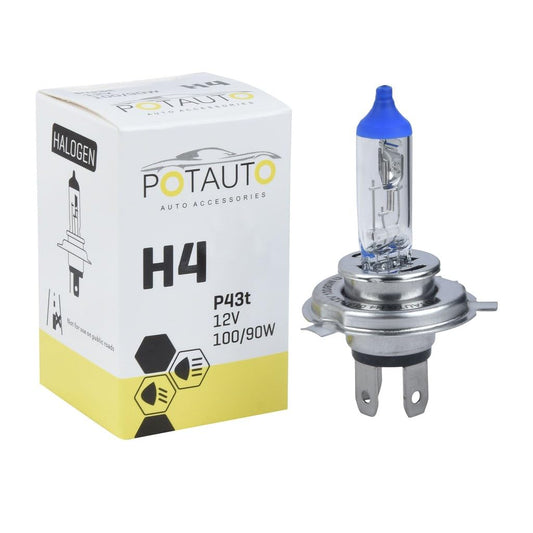 Potauto H4 12V Halogen Headlight Bulb - VTL WORLD