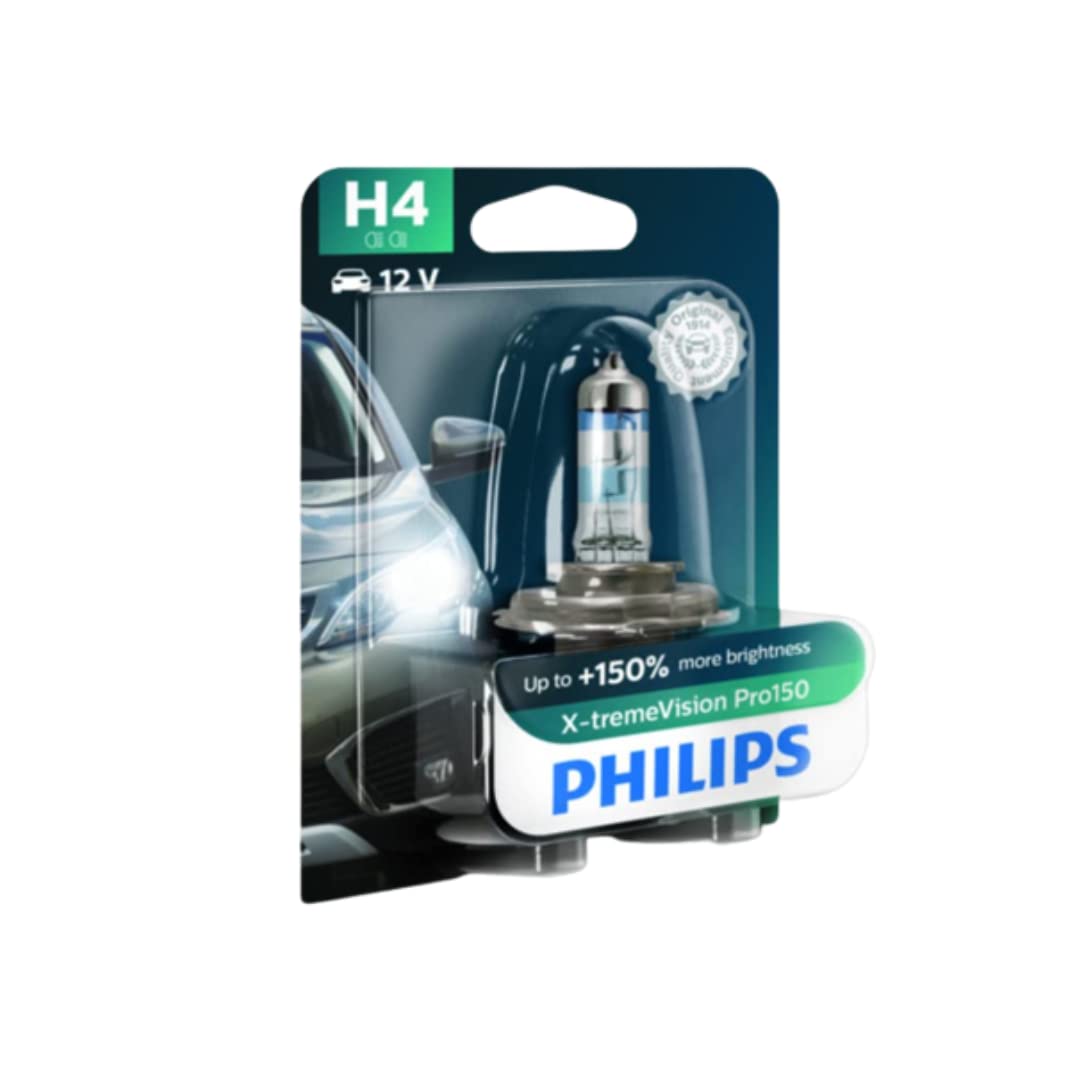 Philips H4 12V P43T Base Halogen Headlight bulb for car - VTL WORLD