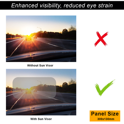 Potauto Sun Visor Panel | Anti-Glare Car Sunshade for UV Protection & Clear Vision | Universal Fit for Cars, SUVs & Trucks