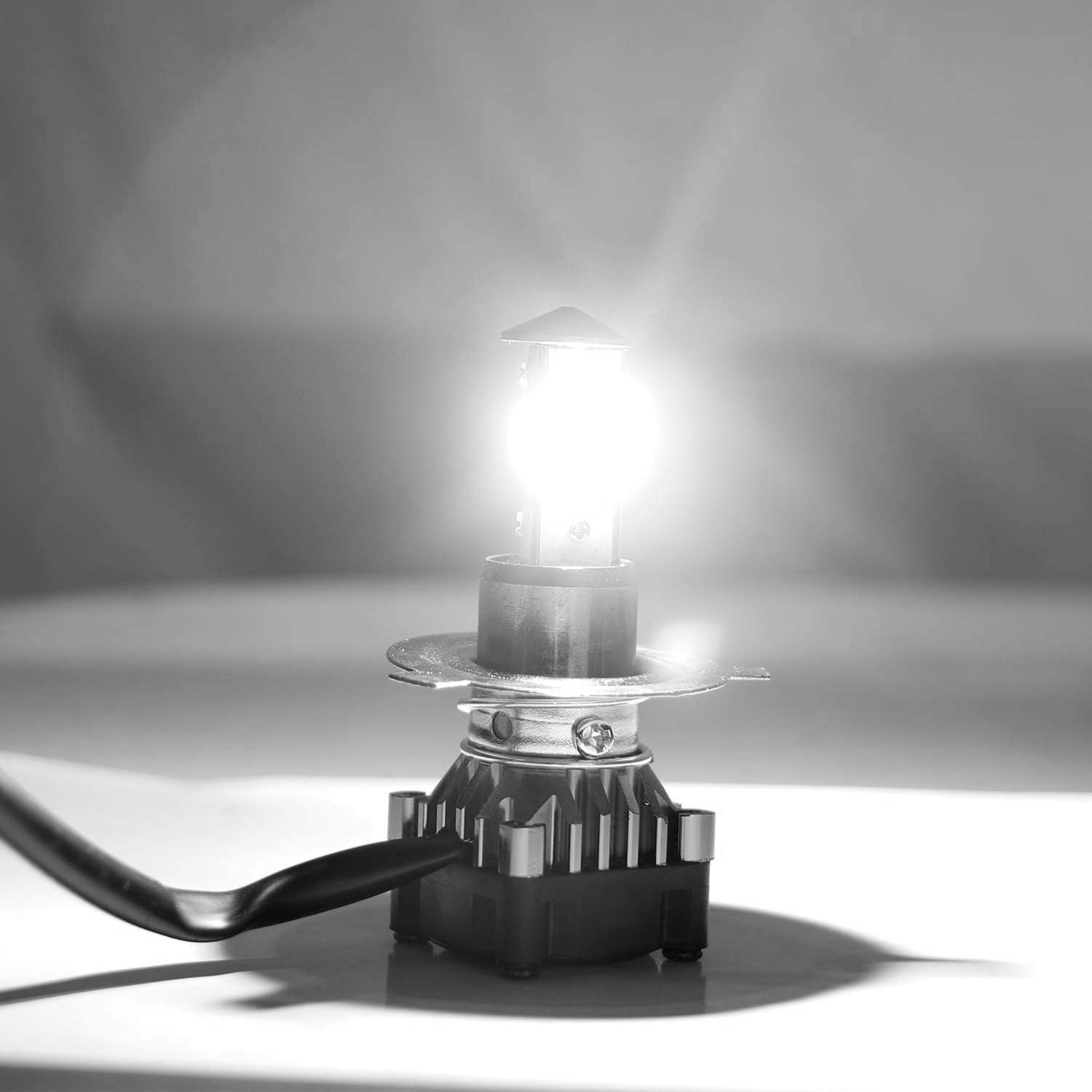 Super 4101 HS1 LED Headlight Bulb for Bikes & Scooters - High Speed Cooling Fan, 3000 Lumens, 6000K Pure White - Pack of 1 - VTL WORLD