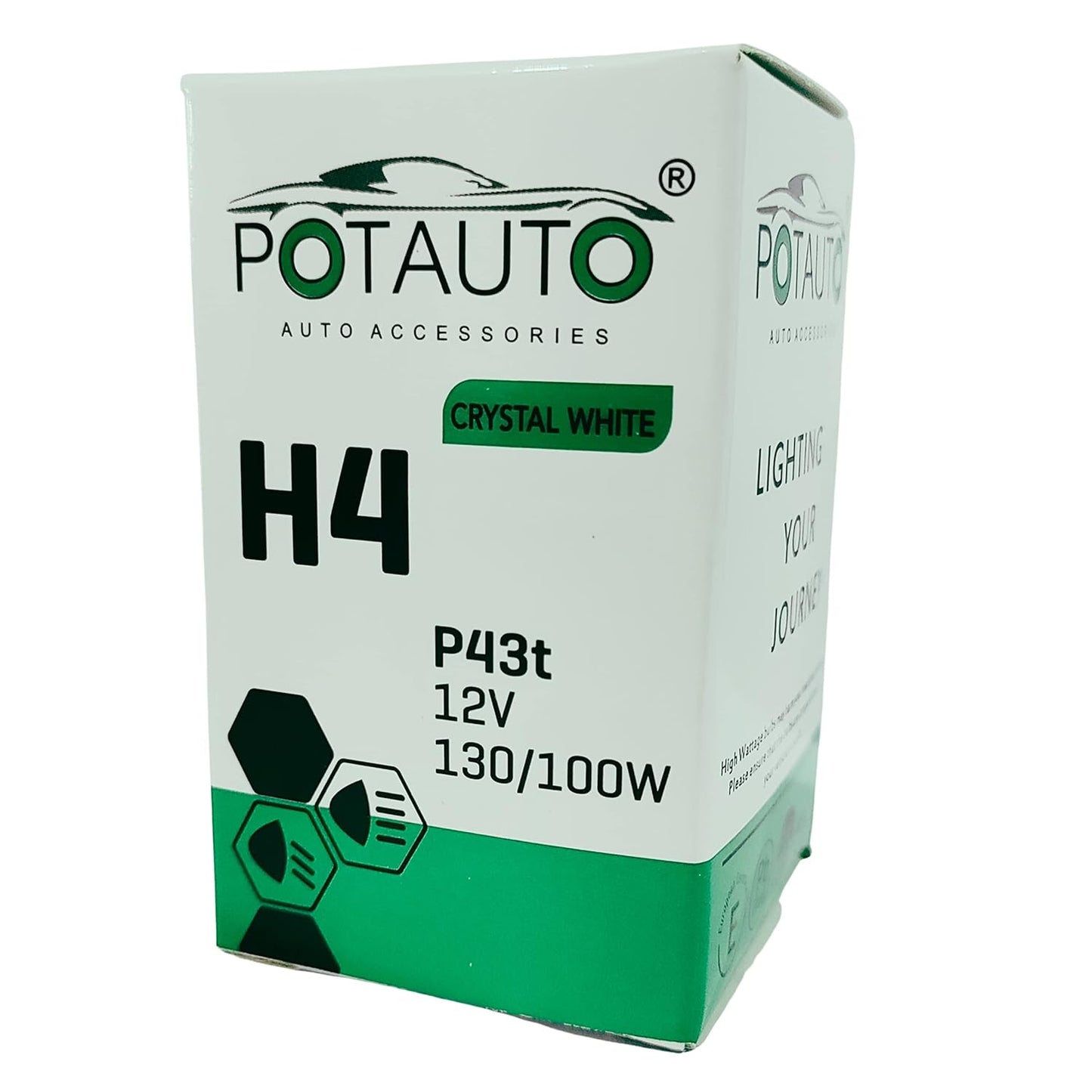Potauto H4 12V Halogen Headlight Bulb - VTL WORLD