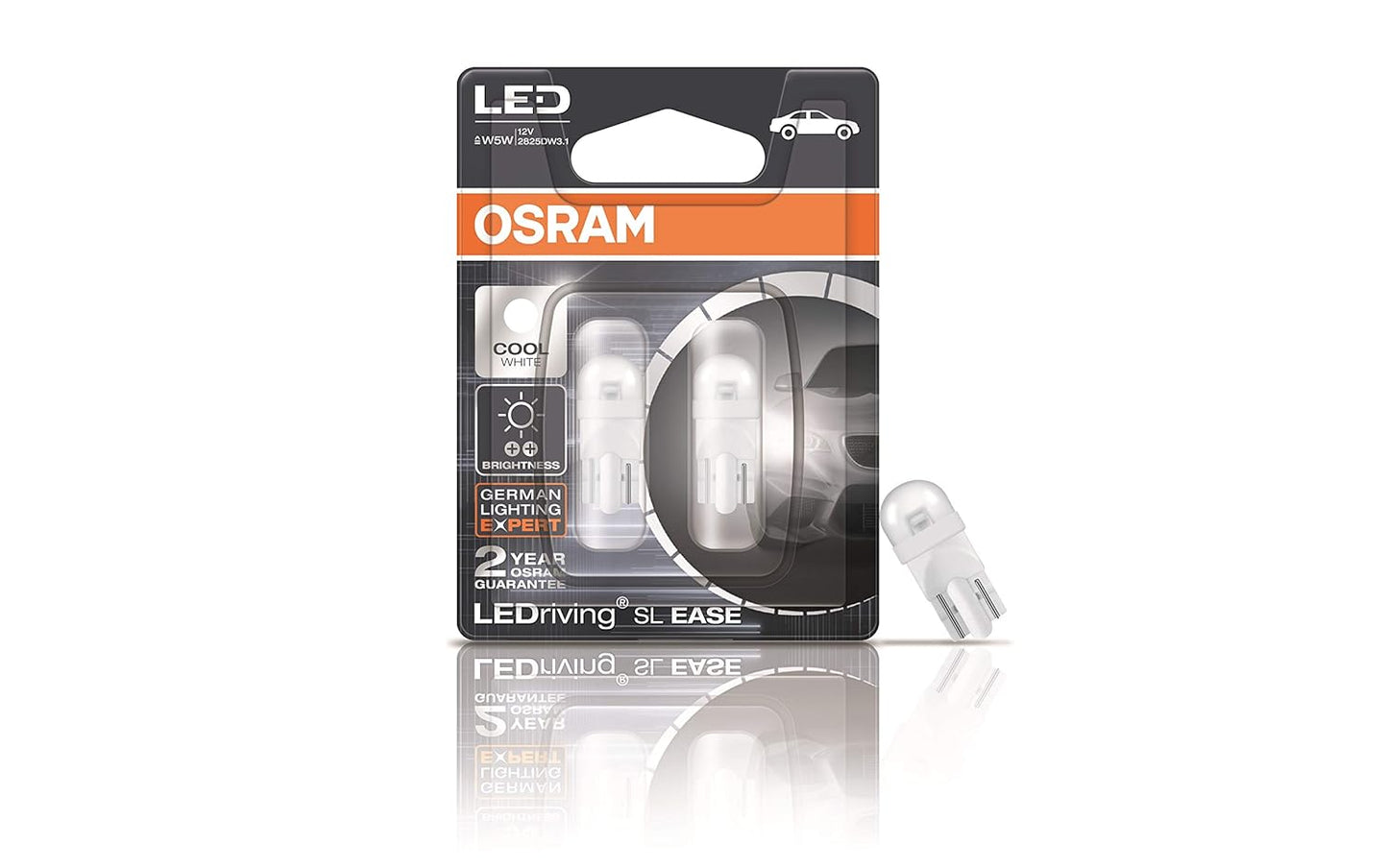 Osram LED T10 2825DW-02B Parking Lamp (12V, 1W) for All Models (White) - VTL WORLD