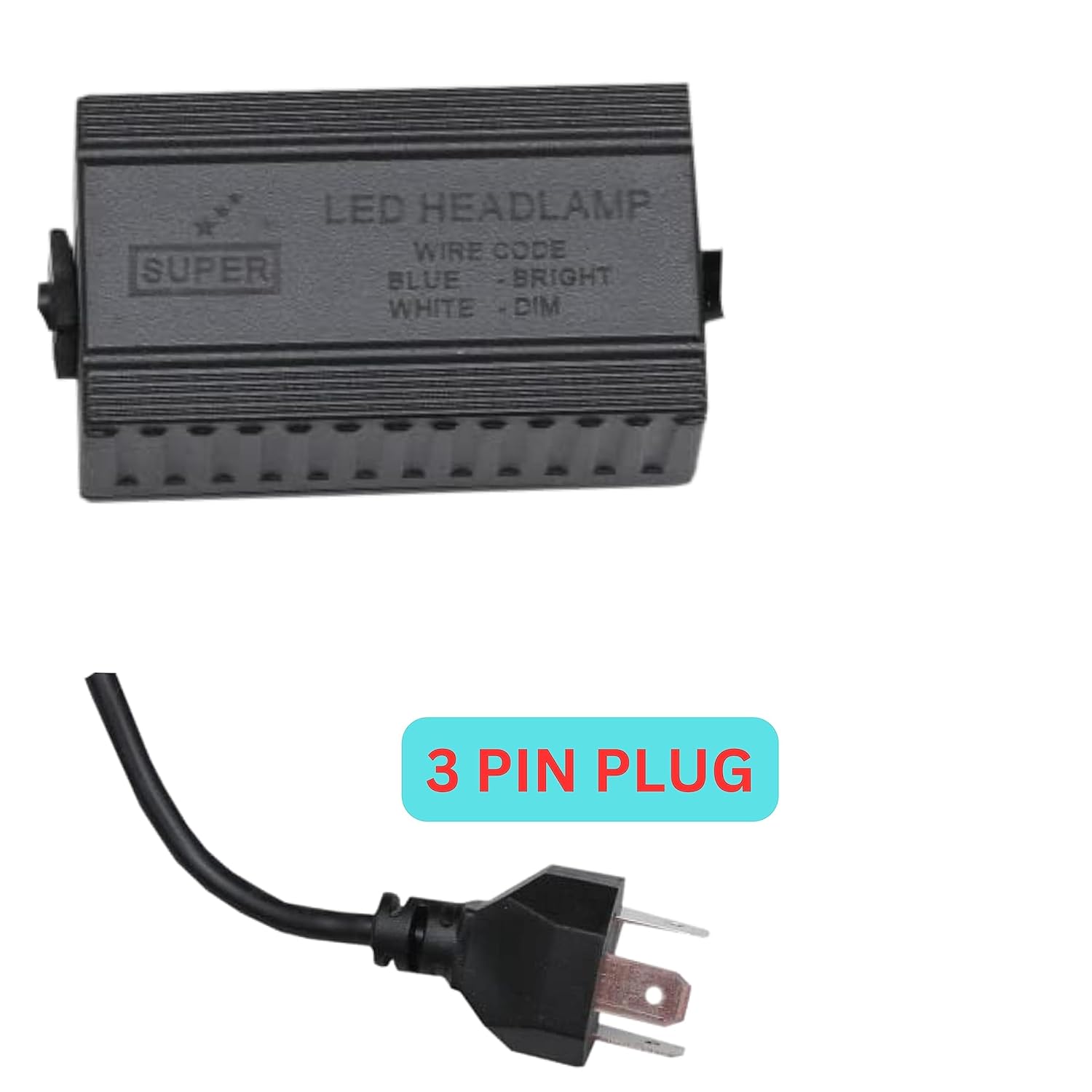 Super 4101 HS1 LED Headlight Bulb for Bikes & Scooters - High Speed Cooling Fan, 3000 Lumens, 6000K Pure White - Pack of 1 - VTL WORLD