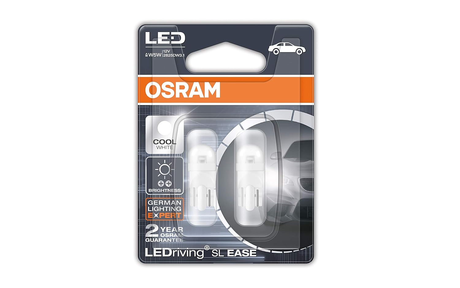 Osram LED T10 2825DW-02B Parking Lamp (12V, 1W) for All Models (White) - VTL WORLD