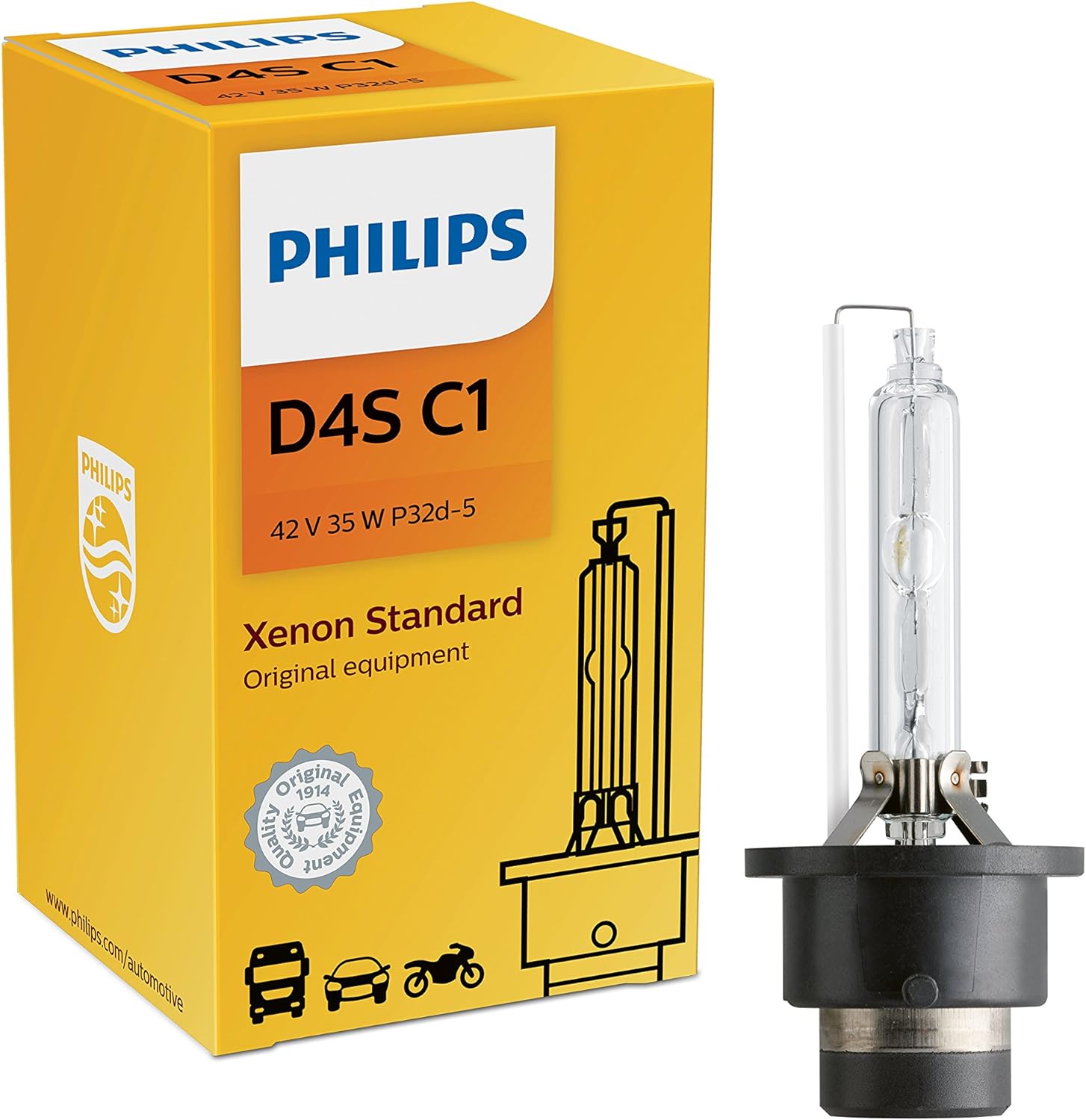 Philips HID Halogen Bulb for Car, 12V 25/35 Wattage - VTL WORLD