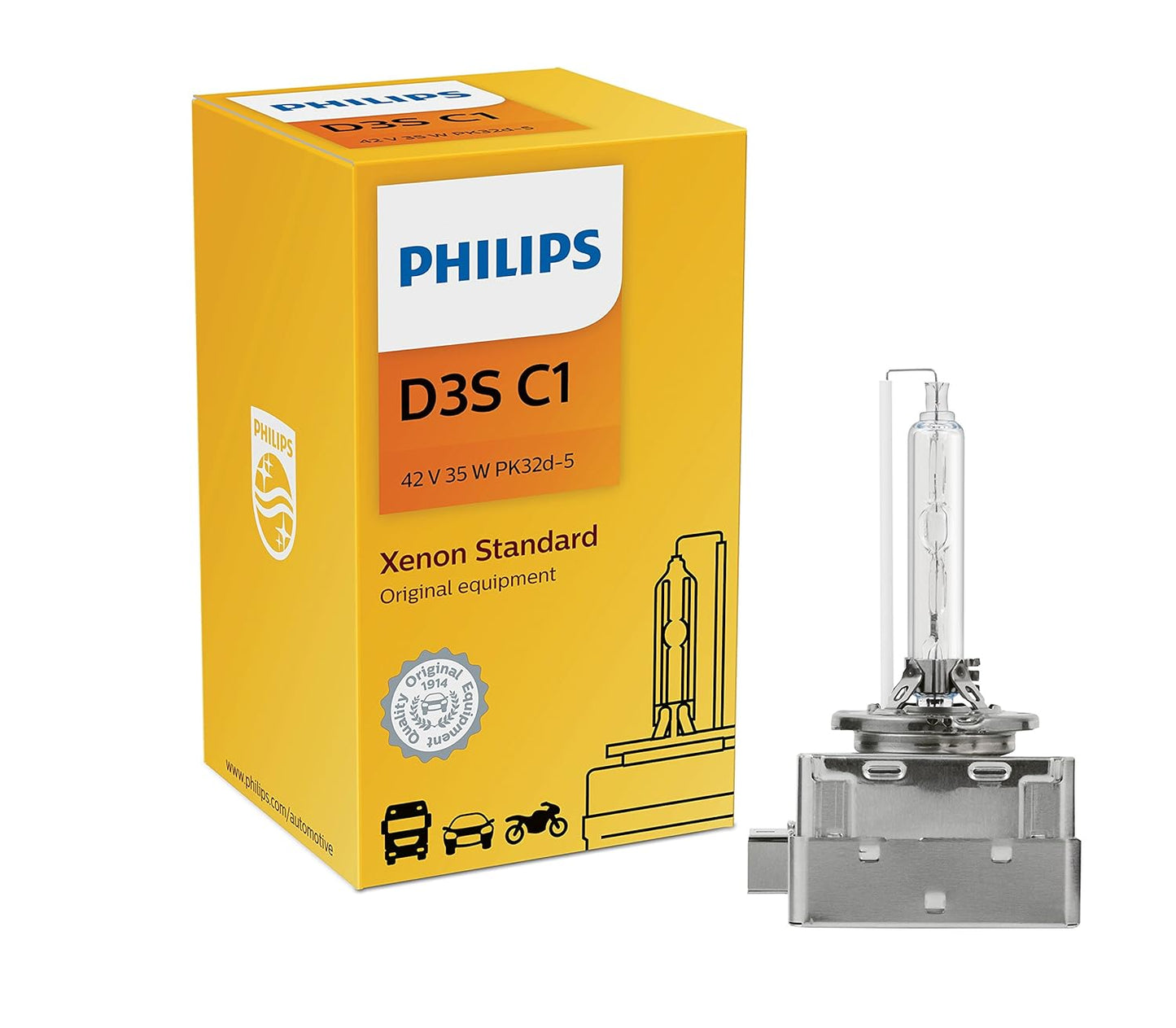 Philips HID Halogen Bulb for Car, 12V 25/35 Wattage - VTL WORLD