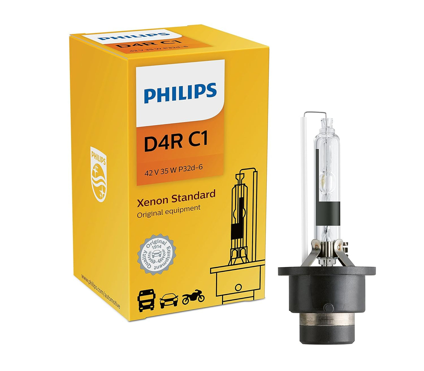 Philips HID Halogen Bulb for Car, 12V 25/35 Wattage - VTL WORLD