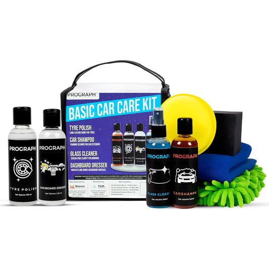 4in1 Car Cleaning Care Kit with Microfiber Towel and Applicators for Car Cleaning, Washing, Conditioning, Rubbing and Polishing Vehicle Interior Cleaner (100 ml)