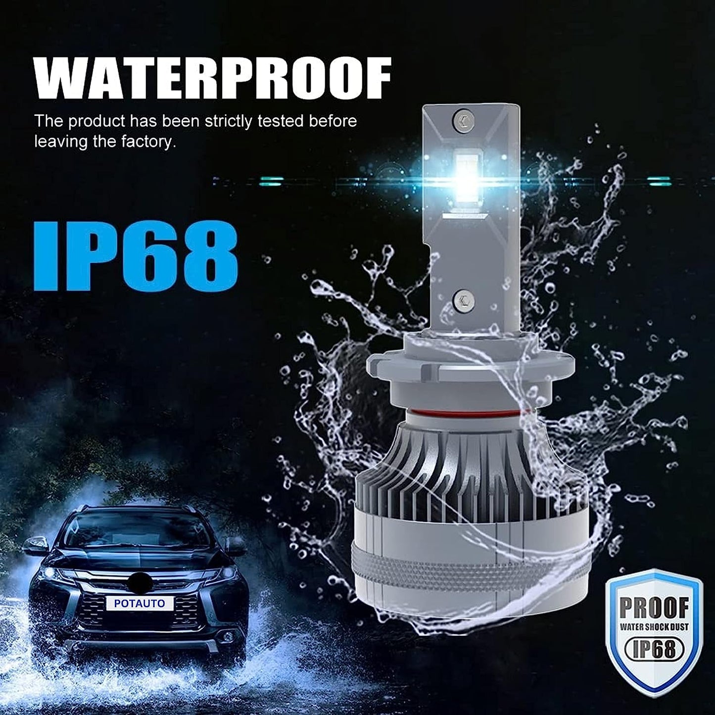 Potauto High Brightness LED Headlight Bulb For Car - VTL WORLD
