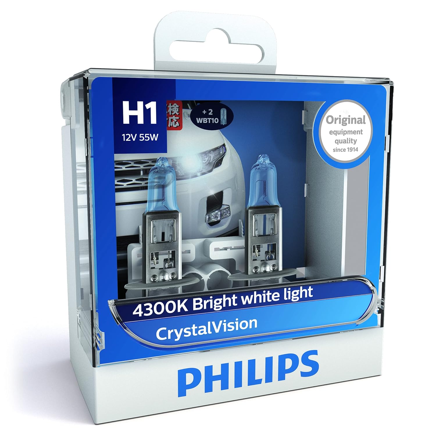 Philips H1 12V Halogen Light For Car, Headlight bulb , Pack of 1 - VTL WORLD