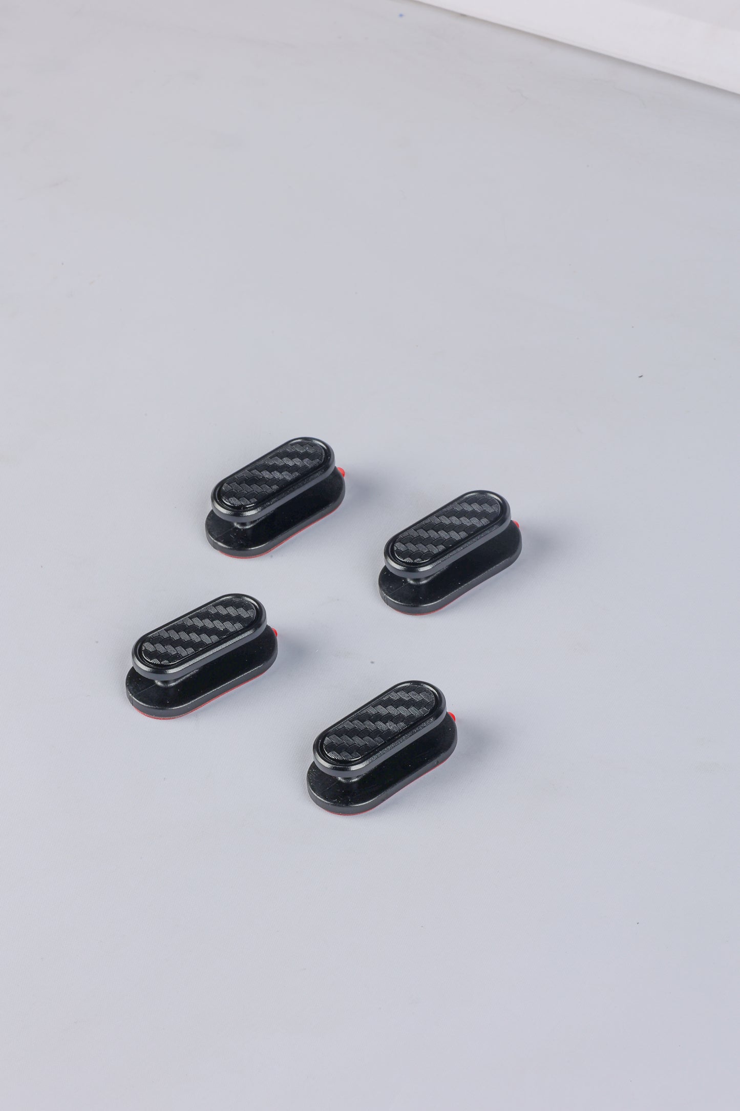 Potauto 4Pcs Car Mini Hooks, Car Auto Purse Holder, Car Hanger Organizer, Car Dashboard Hook Holder, Car Accessories Multifunctional Vehicle Hooks for Keys, Earphone, Charging Cable (Carbon Fiber)