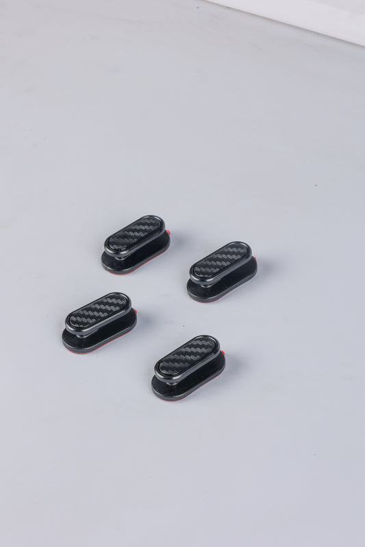 Potauto 4Pcs Car Mini Hooks, Car Auto Purse Holder, Car Hanger Organizer, Car Dashboard Hook Holder, Car Accessories Multifunctional Vehicle Hooks for Keys, Earphone, Charging Cable (Carbon Fiber)