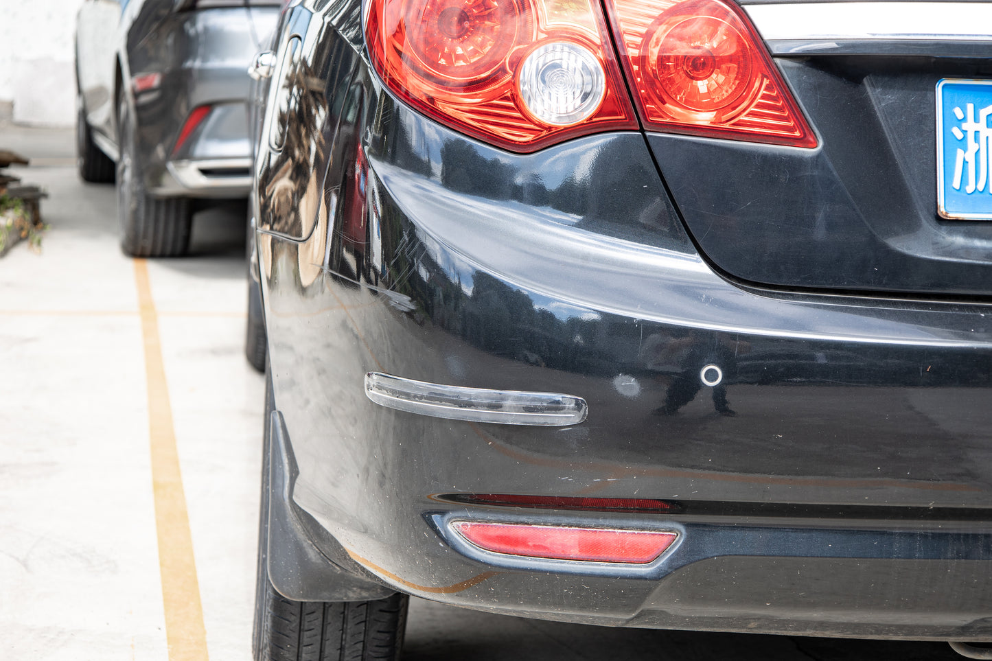 Potauto Car Bumper Protector Strip | 2PCS Universal Front & Rear Bumper Guard | Anti-Scratch, Shock-Absorbing Rubber Strip | Car Exterior Protection Accessories