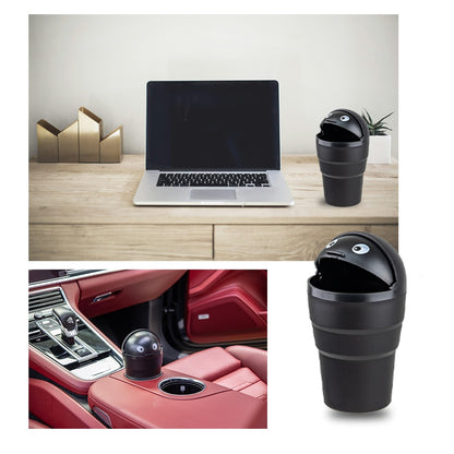 Potauto Mini Car Trash Dustbin | Can Holder Dustbin | Portable Trash Can For Car, Home, Office (Black)