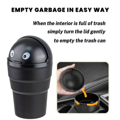 Potauto Mini Car Trash Dustbin | Can Holder Dustbin | Portable Trash Can For Car, Home, Office (Black)