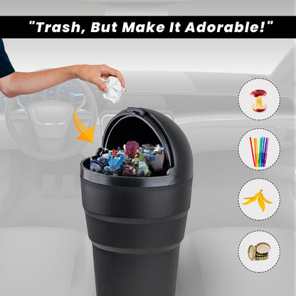 Potauto Mini Car Trash Dustbin | Can Holder Dustbin | Portable Trash Can For Car, Home, Office (Black)