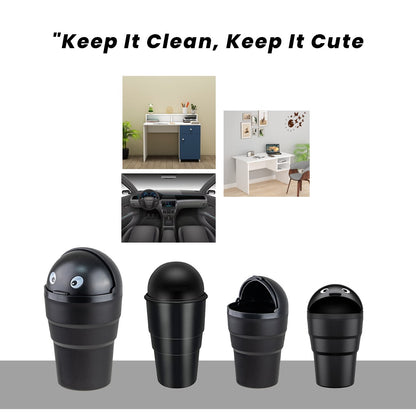 Potauto Mini Car Trash Dustbin | Can Holder Dustbin | Portable Trash Can For Car, Home, Office (Black)