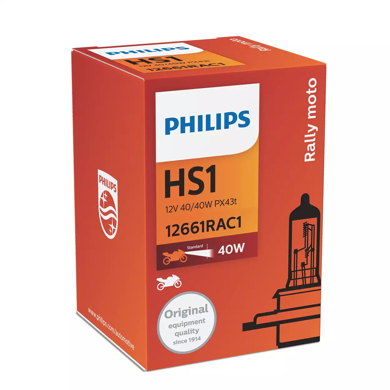 Philips HS1 12V Halogen Light For Bike, Headlight bulb , Pack of 1 - VTL WORLD