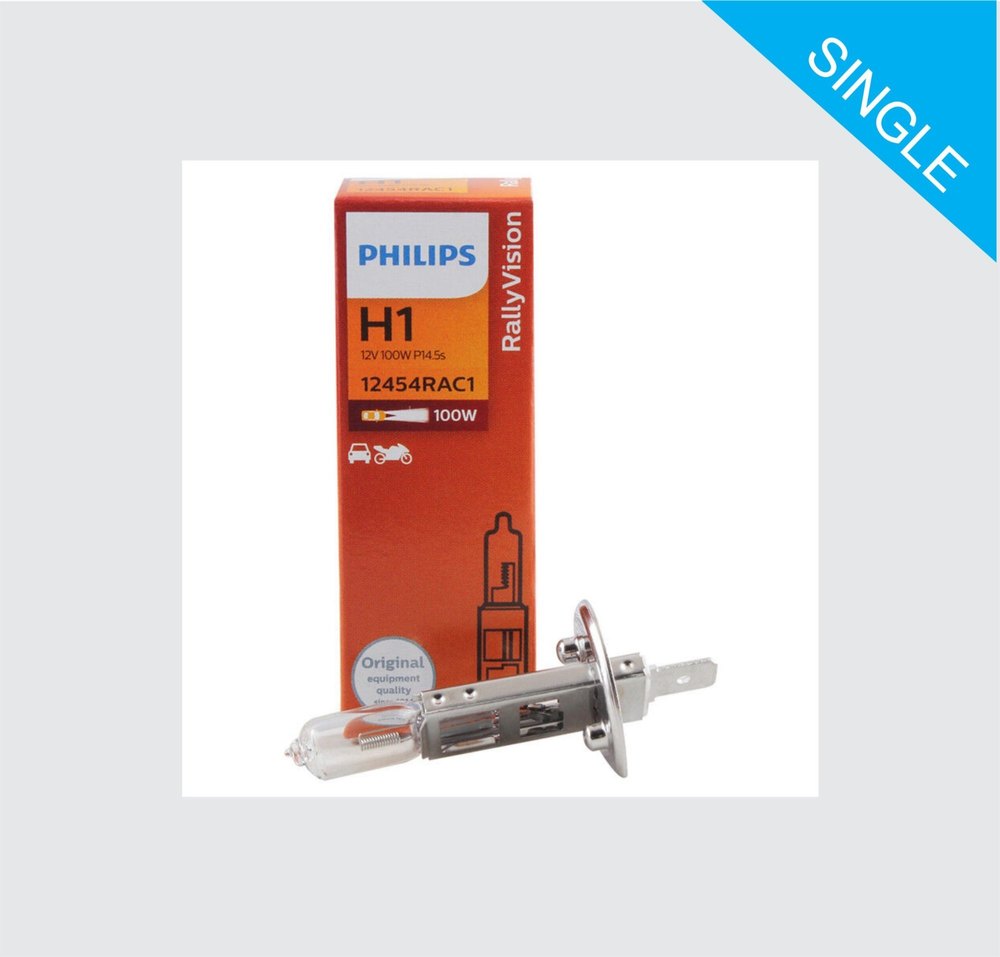 Philips H1 12V Halogen Light For Car, Headlight bulb , Pack of 1 - VTL WORLD