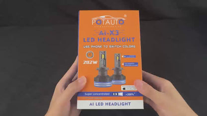 Potauto 3 IN 1 LED HEADLIGHT BULB