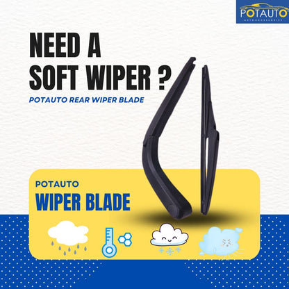 Potauto Rear Wiper Blade With Arm | Natural Rubber, Durable and Noise-Free - VTL WORLD