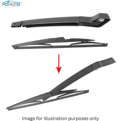 Potauto Rear Wiper Blade With Arm | Natural Rubber, Durable and Noise-Free - VTL WORLD