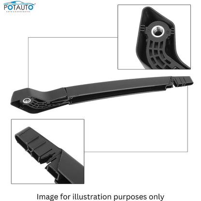Potauto Rear Wiper Blade With Arm | Natural Rubber, Durable and Noise-Free - VTL WORLD