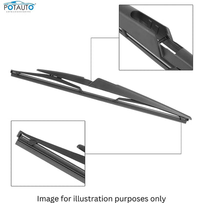 Potauto Rear Wiper Blade With Arm | Natural Rubber, Durable and Noise-Free - VTL WORLD